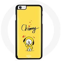 Maniacase Etui voor Iphone 8 BTS Bangtan Boys BT21 Chimmy Jimin Gele Achtergrond