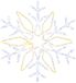 vidaXL Kerstverlichting sneeuwvlok LOVIISA 140 LED Koel wit Ø 55 cm