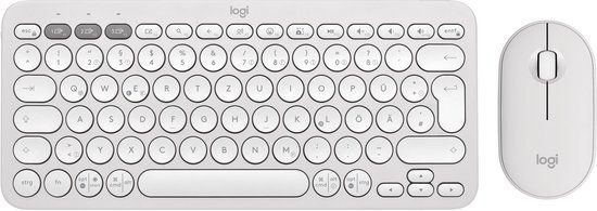 Logitech Pebble 2 Combo DEU QWERTZ Wit