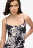 Superdry Cami midi-jurk met knoopsluiting en print - Dames - Jurken