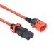 ACT Cordon d'alimentation C14 IEC Lock+ Double verrouillage - C15 IEC Lock+ rouge 1 m