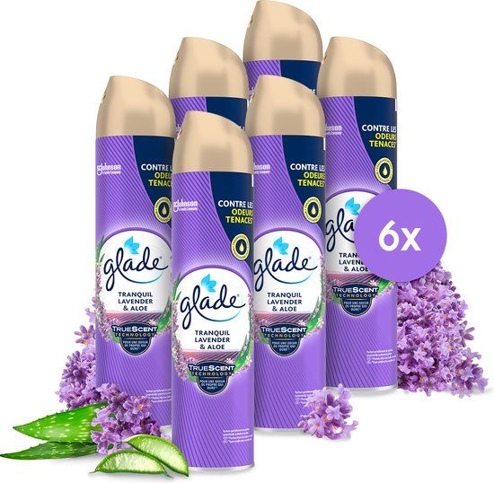 GLADE AEROSOL TRANQUIL LAVENDER & ALOE - 6 stuks