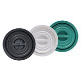 Deksel voor vuilnisbakken Overlappende PVC Kleur zwart.