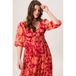 Miss Etam Red Floral Maxi Dress