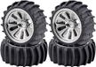Carson Modellsport 1:10 Buggy Complete wielen Beach-Paddle 10-spaaks Chroom 4 stuk(s)