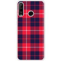 P30 Lite Tartan Rouge 2 Bedrukt siliconen hoesje