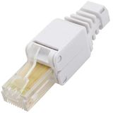 1aTTack.de Cat. 5e gereedschapsloze connector, niet afgeschermd, AWG 24-26, voor flexibele en stijve geleiders, vergulde contacten, 1 stuk
