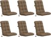 vidaXL - 6-delige hoogrugkussen VIANEN - 100% Polyester - Taupe