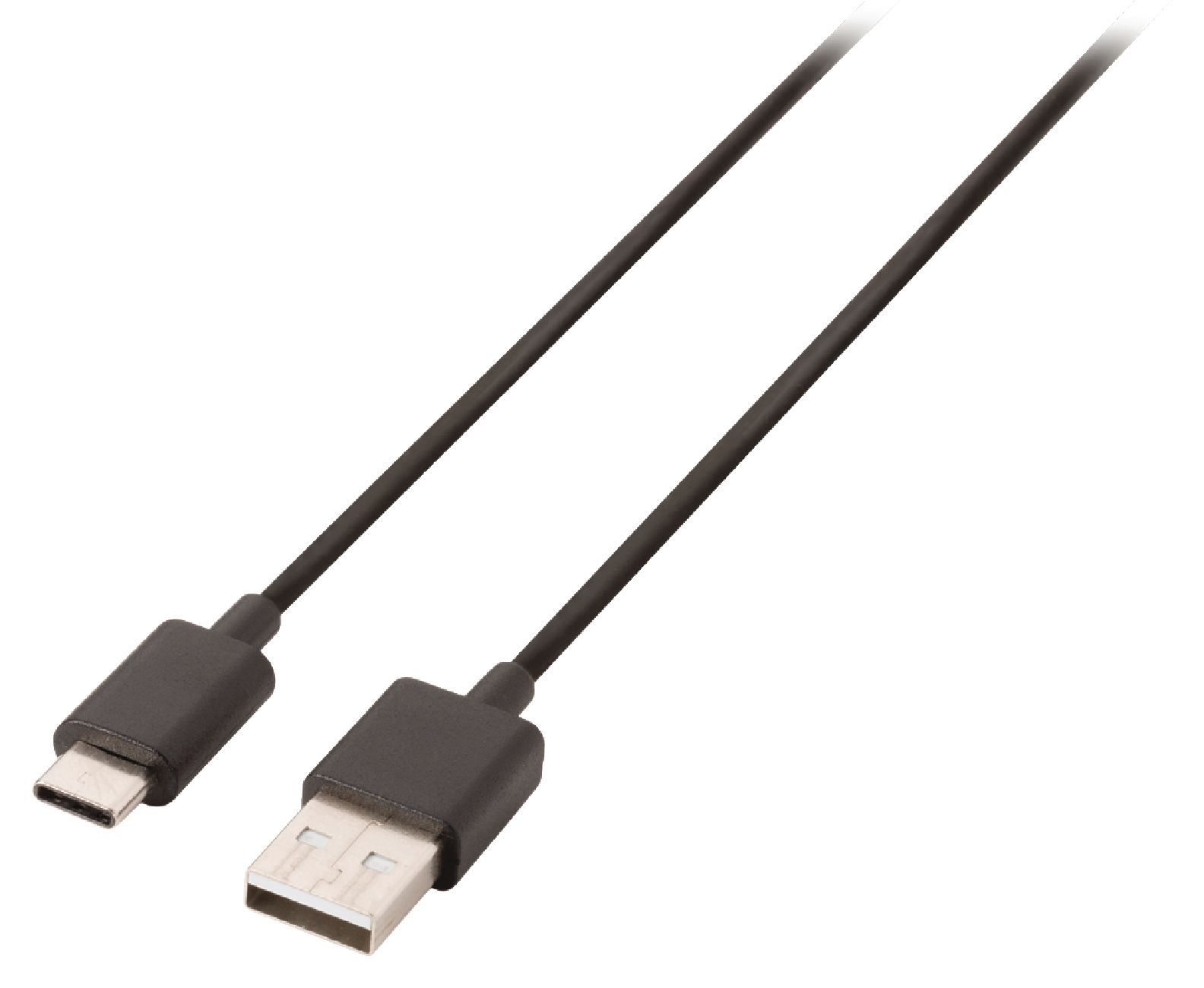 Valueline USB 2.0 C/A Kabel - 1 m - Zwart