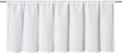 Elbersdrucke Bistro Gordijn Spume 45x140 cm wit semi-transparant