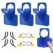 Porte-tuyaux de piscine Set de 4 avec fonction anti-crevaison (Bleu)