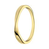 Lucardi Dames Zilveren goldplated ring twist