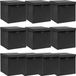 vidaXL Opbergboxen met deksel, 10 stuks, 32x32x32 cm, stof, zwart
