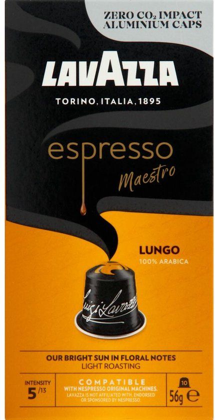 Lavazza Lungo Nespresso Compatible Coffee Capsules - 10 x 10 Pieces