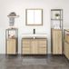 Maison Exclusive - Armoire de salle de bain avec 3 tiroirs, finition chêne Sonoma et noir