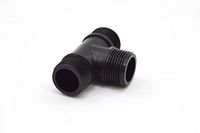 S&M 701535 T-schroefdraad, mannelijk, 1/2 inch, zwart