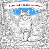 Libro para Colorear Gato del Bosque de Noruega