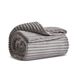 KARACA Ruby Stripe Wellsoft Eenpersoonsdeken, grijs, 150 x 200 cm, polyester
