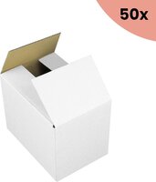 50x Verzenddoos Raadhuis 190x142x100mm EB-golf wit | Karton