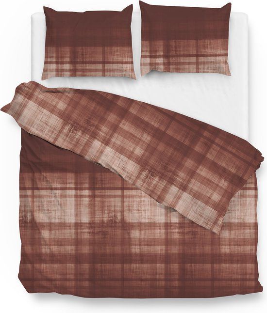 Zohome Marley Dekbedovertrek Lits-jumeaux 240x200/220cm - Flanel - Rood