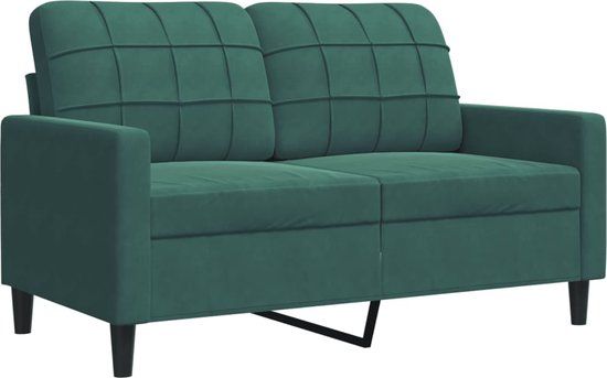 vidaXL Tweezitsbank 120 cm fluweel donkergroen