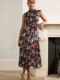 Next Dames Maxi-jurk Navy Blue Floral