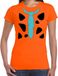 Bellatio Decorations Fred holbewoner carnaval verkleed t-shirt oranje voor dames - Carnaval kostuum M
