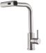 Sans marque Robinet de cuisine cascade - mitigeur de cuisine - avec douchette - acier inoxydable haute pression - mitigeur monocommande - 3 jets - robinet de cuisine en acier inoxydable - robinet d'évier rotatif domestique eau chaude et froide - avec tuyau d'eau
