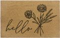 Hanse Home Kokos Deurmat voor Binnen 45x75cm – Deurmat Kokos Mat Vuilvanger Mat Bloemen Hello Design, Antislip Entree & Overdekte Buitenruimte Natuurlijk