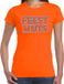 Bellatio Decorations Oranje Koningsdag T-shirt - Feestmuts - Dames XS