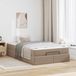Maison Exclusive - Cadre de lit avec matelas Autre 2 pcs. Marron clair PVC