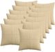vidaXL Kussensloop 12 stuks ALMELO Grijs Groen 50 x 50 cm corduroy
