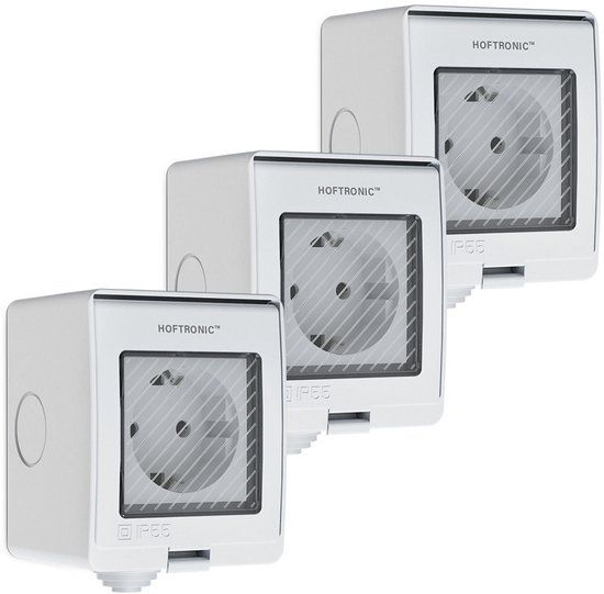 HOFTRONIC SMART HOFTRONIC Set van 3 Slimme Stekkers buiten - IP55 Waterdicht - WiFi + Bluetooth