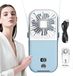 Merkloos Draagbare Ventilator - Handventilator Opladen - Persoonlijke Koeling - 4 Snelheden Ingebouwd Display - Tot 10 Uur - Blauw