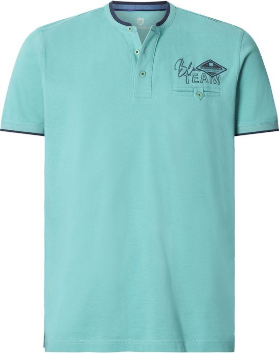 Jan Vanderstorm heren T-shirt - 64/66 - petrol - Katoen - Loose Fit