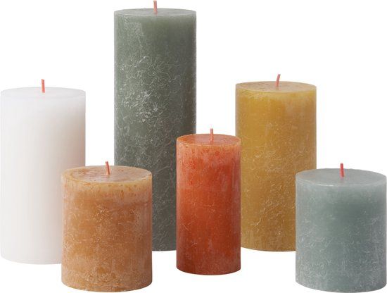 Bolsius Rustieke Kaarsen Set - Retro - 6 Stuks - 330 Branduren