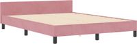 vidaXL Boxspringbed met hoofdeinde Roze 140 x 190 cm Fluweel