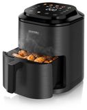 Arendo Heißluftfritteuse Mini, 2,5 Liter, 1000 W, schwarz