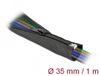 Delock Gaine tressée avec fermeture éclair résistant à la chaleur 1 m x 35 mm noir