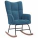 VidaXL Schommelstoel fluweel blauw