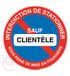 Aua Signaletique Bord "verboden" (behalve klant, onder klanten, diameter 200 mm, PVC 1,5 mm)