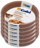 Cuki Papieren bakjes, antiaanbaklaag, rond, 20,6 cm diameter, 2,8 cm hoogte, 18 stuks