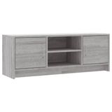 vidaXL Meuble TV - 102x30x37,5 cm - bois d'ingénierie - gris chêne sonoma