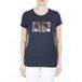 A|X Armani Exchange pour femme. 8NYTDLYJ73Z8534 T-shirt à manches courtes bleu marine (XS), Casuel, Coton, Manche courte