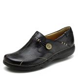 Clarks Un Loop Womens Black Leather, 5.5