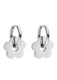 PURELEI Oorbellen Flower Flowery Hoop Earrings Small Zilver Roestvrij staal 14 karaat