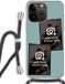 Case Company® iPhone 14 Pro Max Hoesje met Koord - Polaroid Zwart