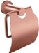 BES LED Toiletrolhouder met Klep - Leoni Rimbo - Rond - PVD - Geborsteld Koper