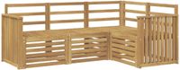vidaXL - Buiten - bank - set - 4 - st - Wit - Massief - Acacia - Hout