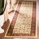 Safavieh traditioneel 2'3" x 6' ivoorkleur/rood | Binnentapijt, duurzaam, kind- en huisdiervriendelijk, polypropyleenvezels, gemakkelijk te onderhouden